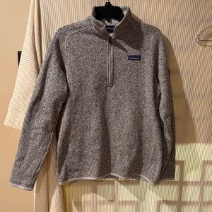Patagonia Women's Better Sweater 1/4 Zip pullover in a gray heather color.